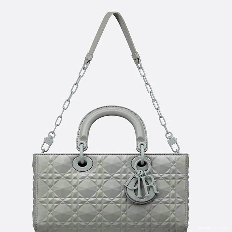 Cheap Bag Cannage Diamond Medium with Motif Ultramatte Grey Lady Calfskin D-Joy 0711 Luxury
